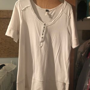 Free People white oversized tunic